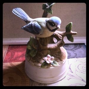 Musical Blue Bird Statue